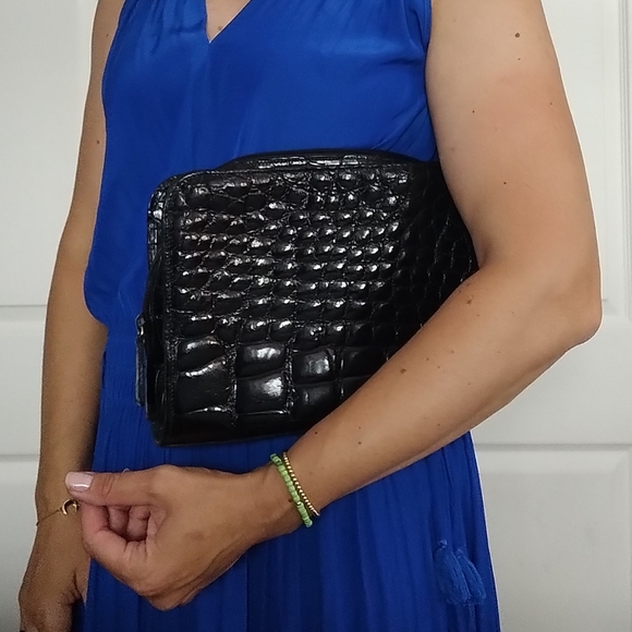 Mauro Governa Alligator Leather Clutch